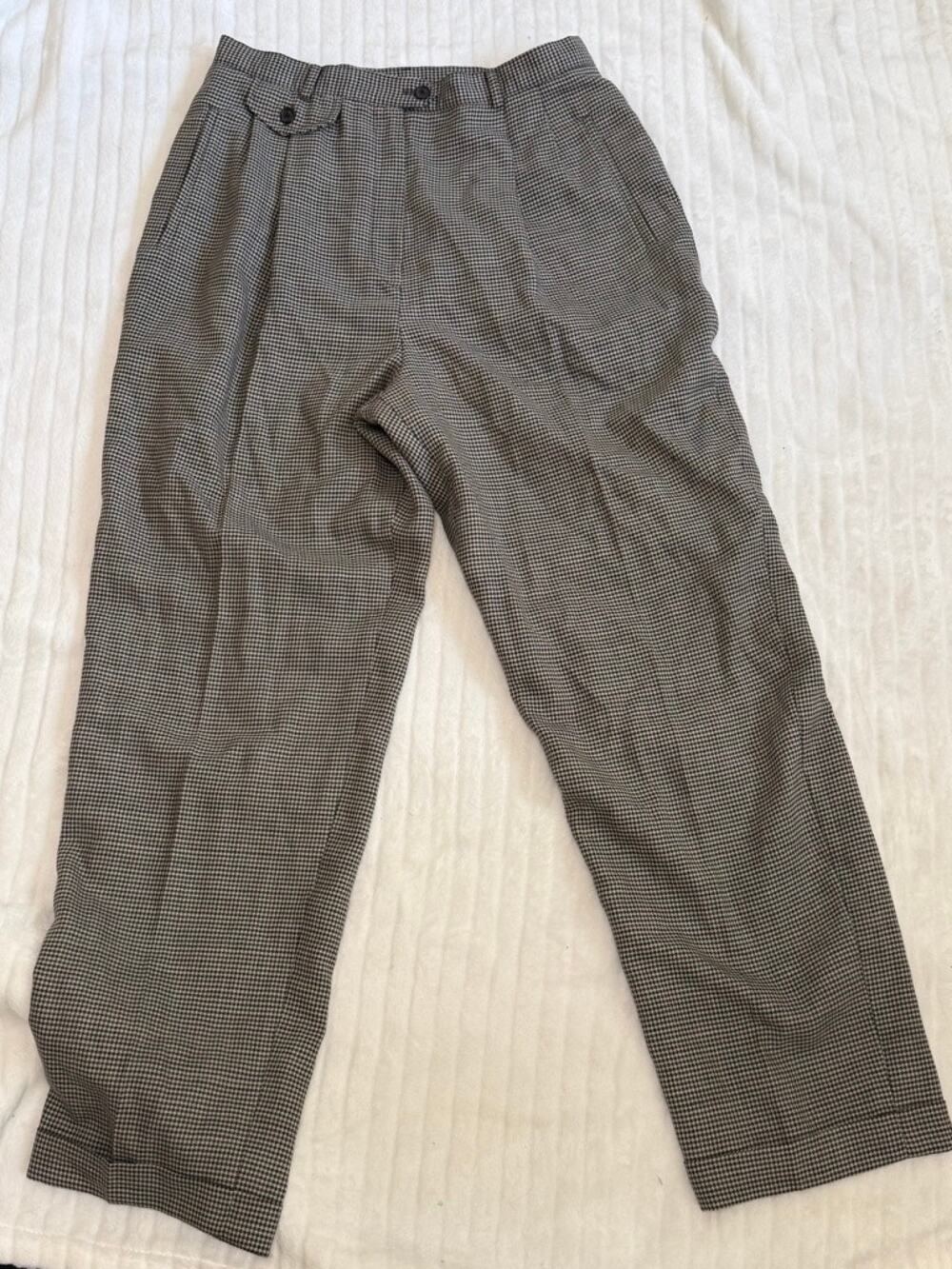 VTG Lauren Ralph Lauren 100% Pure Wool MADE IN USA Pleated Trousers 12